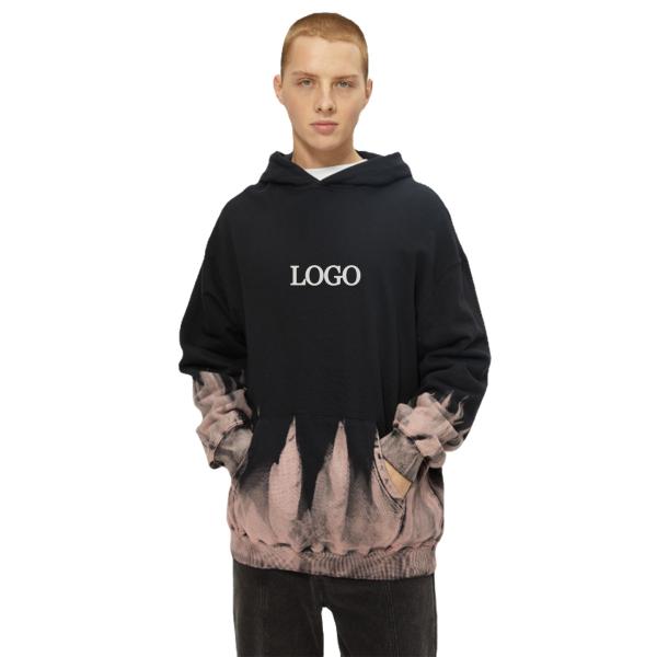 4x 4xl 3x Hooded Sweatshirt Streetwear Vintage Washed Oversized French Terry Hoodie Tie Dye
