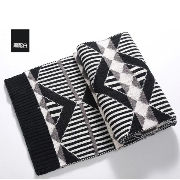 Multicolor  Fashionable winter knitting scarf patterns 100% acrylic  men scarves