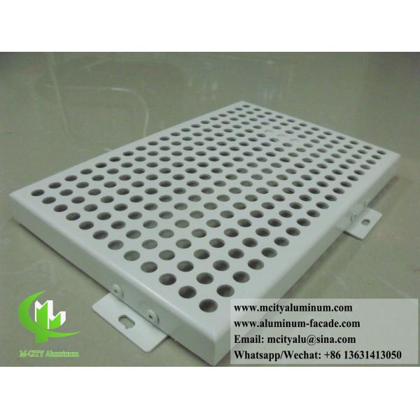 Écrans métalliques décoratifs, façades en aluminium, panneaux en poudre, revêtement durable