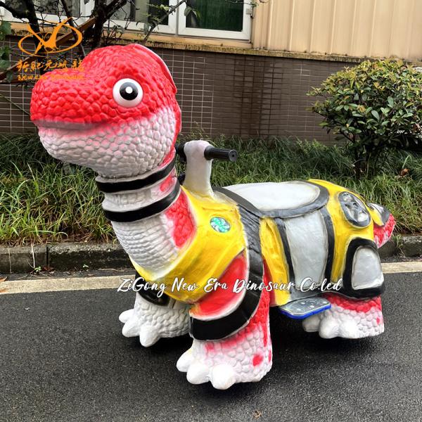 Red Color Children Jurassic Park Ride On Dinosaur 100kg Load Electrical Walking Dinosaur
