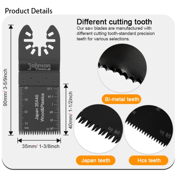Quick Fit Japan Teeth 35x40mm Oscillating Multi Tool Blades