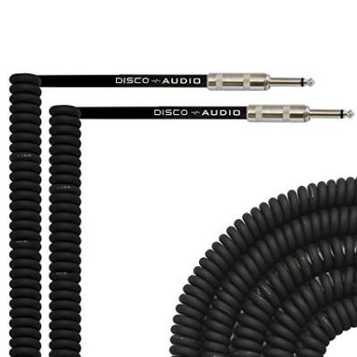 Professional 20 Foot Curly Guitar Patch Cables Straight Super Durable Flexy