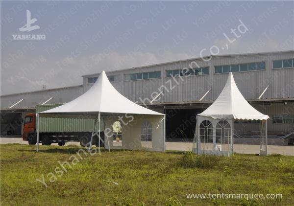 Extruded Aluminum Alloy Frame Outdoor High Peak Pole Tent Soft PVC Windows
