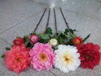 Rojo/amarillo/paño blanco azul Articial florece para la decoración