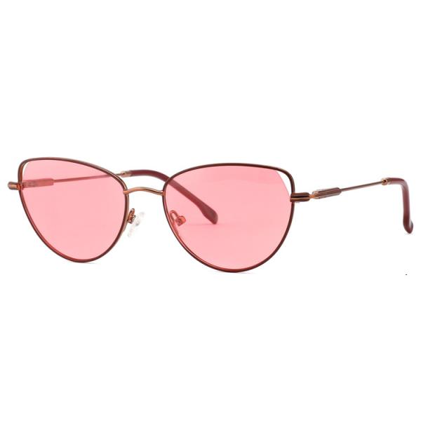 54mm Cat Eye Women Metal Frame Sunglasses Full Rim