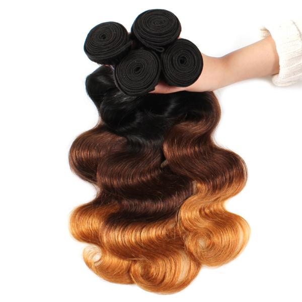 New Arrival Ombre 3 Color  Color Body Wave 100% Human Hair Weft Extensions