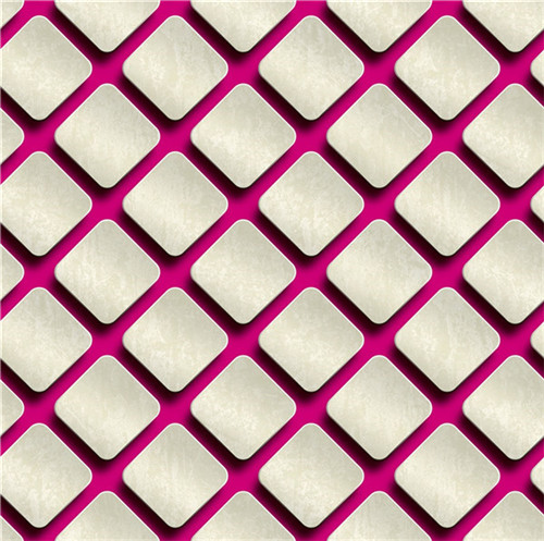 Fireproof Home 3D PVC Wallpaper , Geometric Print Wallpaper Color Customized