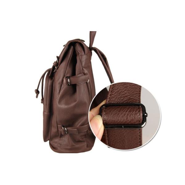 Retro Fashion Institute of wind men and women shoulder bag backpack school students tide Korea PU leather leisure backpa