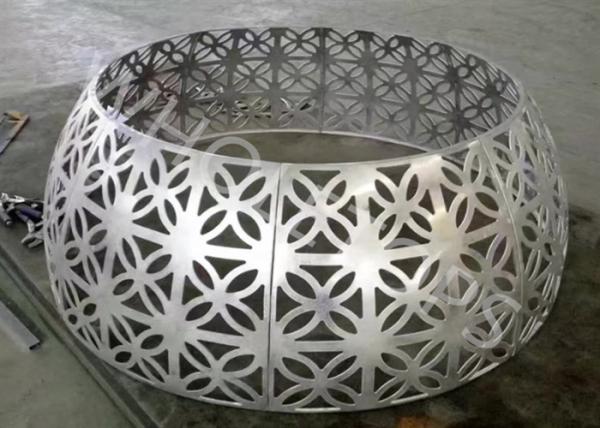 Pattern Cut Hyperbolic Aluminum Column for Subway station