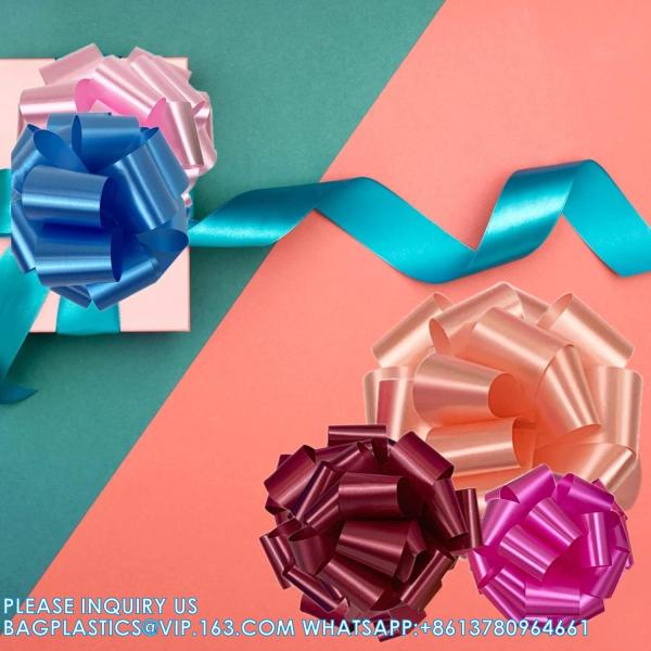 Easter Gift Wrap Pull Bows, Large 6 Inch Assorted Gift Pull Bows, For Gift Basket, Gift Bag Box Wrapping Decor