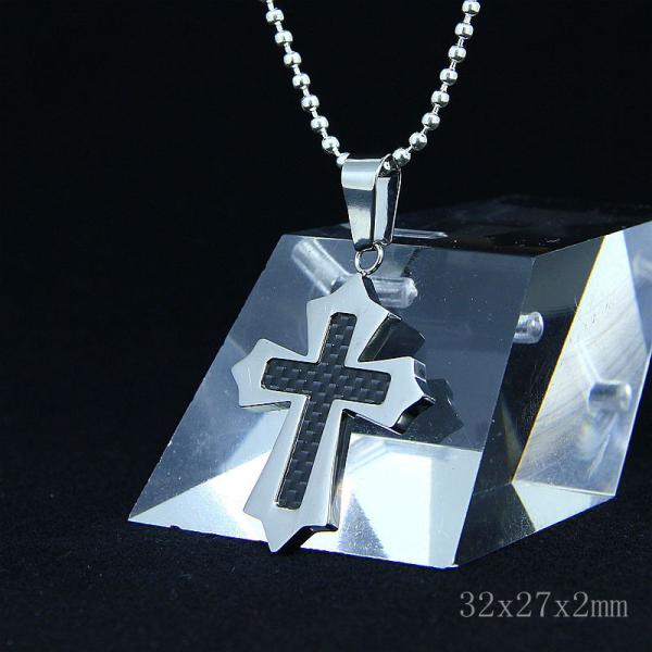 Fashion Top Trendy Stainless Steel Cross Necklace Pendant LPC32