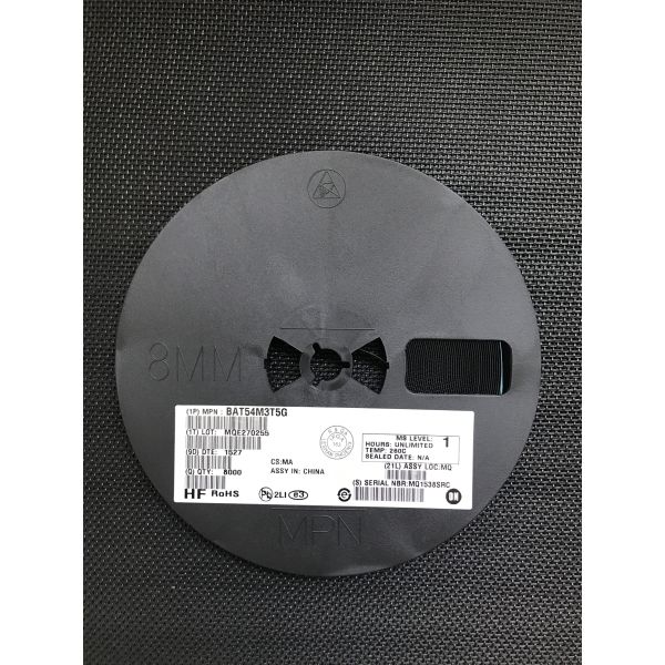 BAT54M3T5G 30V 200mA Diode Schottky triple série avec faible Vf de 1V, commutation rapide de 5ns, boîtier ultra-miniature SOT-723, haute efficacité, faible fuite, qualification AEC-Q101, emballage sur bande et bobine