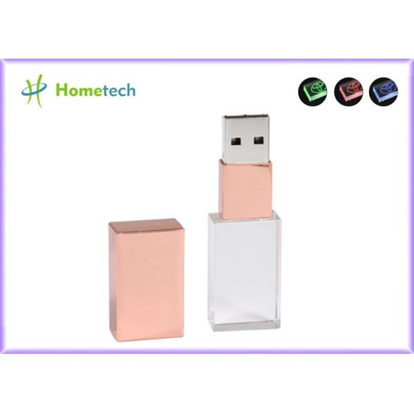 高速USB2.0/3.0注文の形USBのフラッシュはビジネス ギフトのための昇進LED水晶USB抜け目がないドライブを運転する