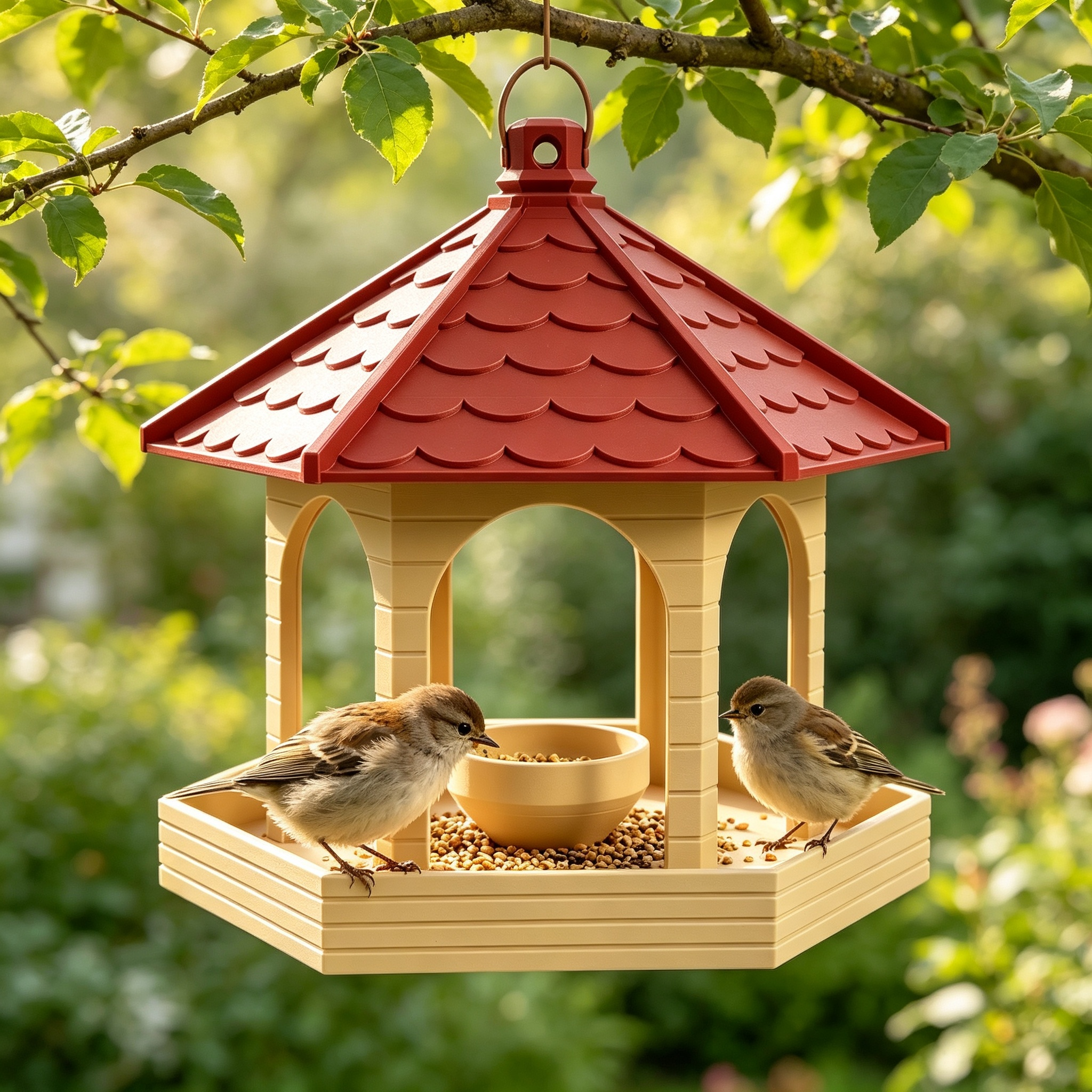 Weather Resistant Pavilion Design 3D Printed Pet Accessories For Outdoor Bird Feeding
