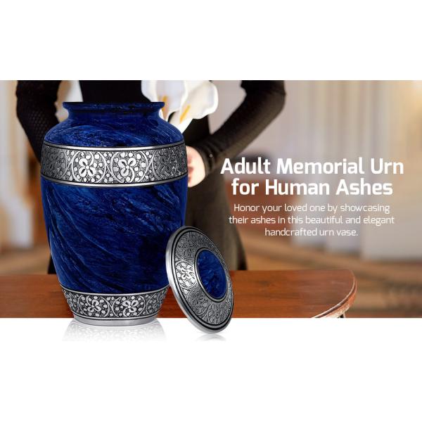 Urn for Human Ashes Adult Memorial Funeral Cremation Large Burial Urns (Adult Cremation Urn)