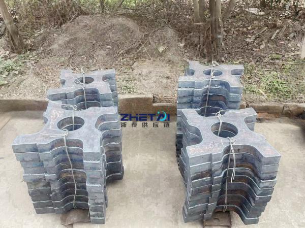 Black Metal Carbon 10mm Steel Plate Cut To Size Stamping Machine Parts Side Plate Flame Cutting Parts