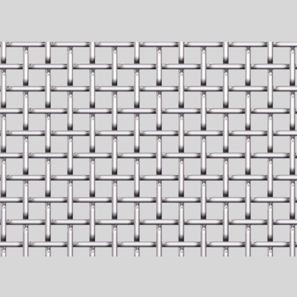 SS304 SS316 SS316L Stainless Steel Crimped Wire Mesh Square Hole Type