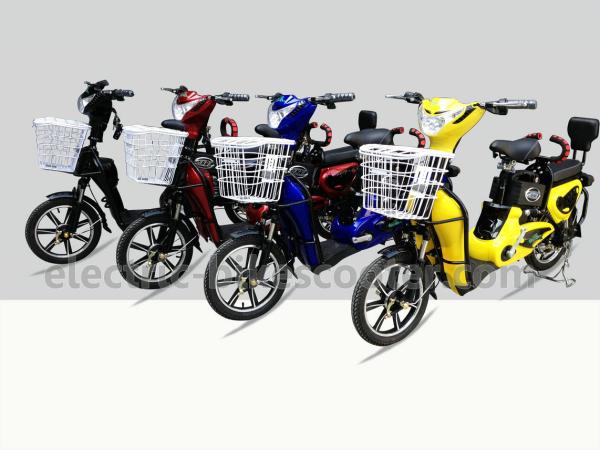 City Pedal Assist Electric Bike 16 Inch Wheel 450W Dual Seat Digital Style