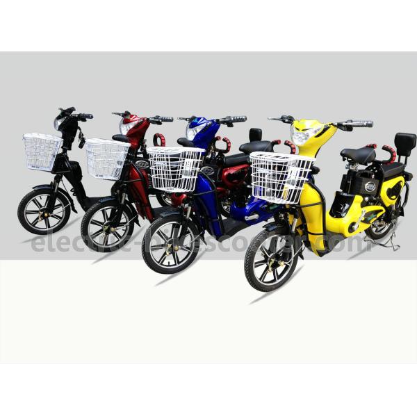32KM/H 16 Inch Electric Motor Bike Scooter 48V 450W Dual Seat Digital Panel