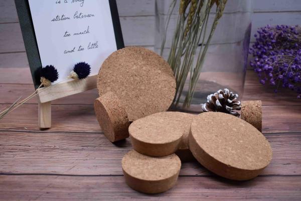 Tapered Shape Oui Jars Natural Cork Lids Sealing Heat Insulation