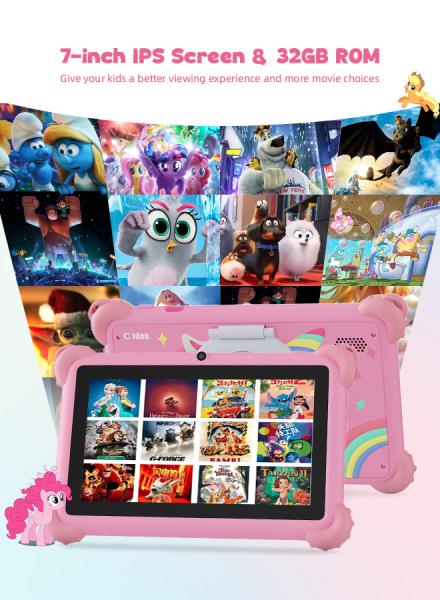 C Idea 7 Inch Android 14 Educational Smart Tablet For Students CM88  pink