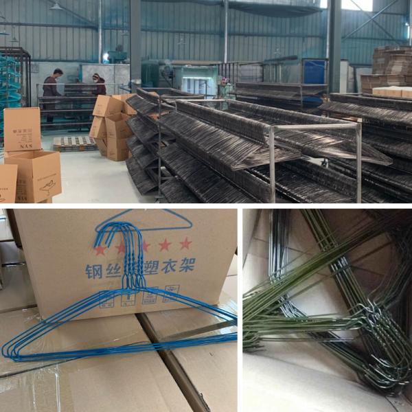 Powder Coated Wire Hangers , Steel Clothes Drying Hanger For Laundry Store