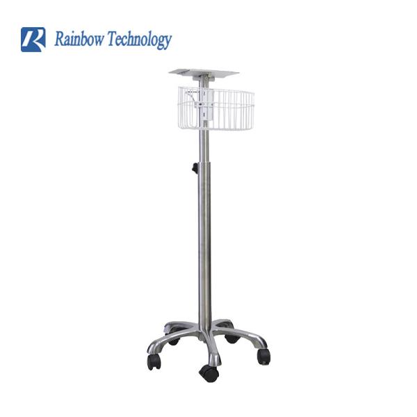 Portable Aluminum Medical Trolley Patient Monitor Trolley for Hospital