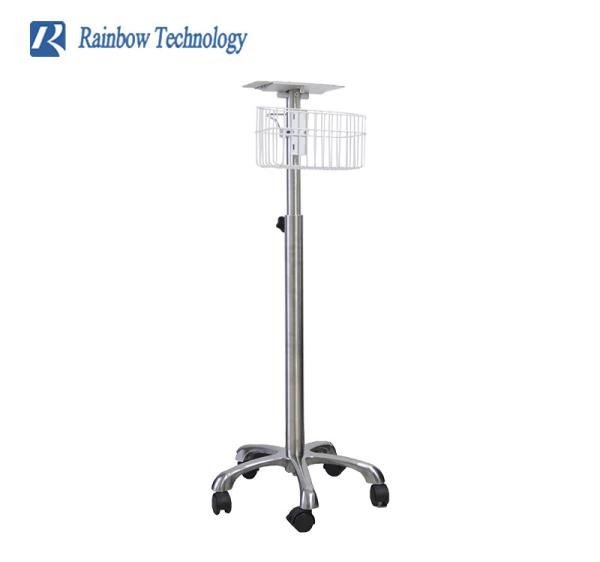 Carro médico portátil de aluminio para monitor de pacientes para hospitales