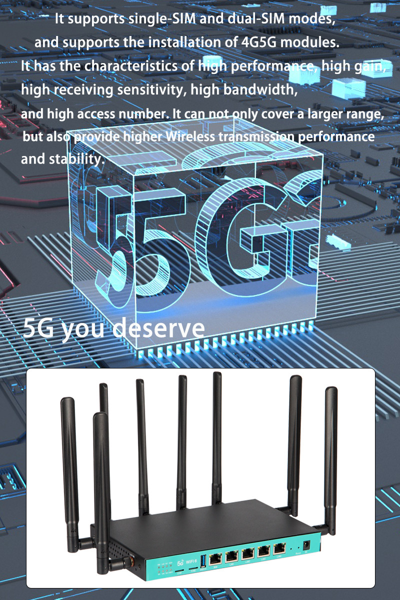 Маршрутизатор 1800Mbps гигабита диапазона 5g промышленных маршрутизаторов ранга 5G Wifi двойной
