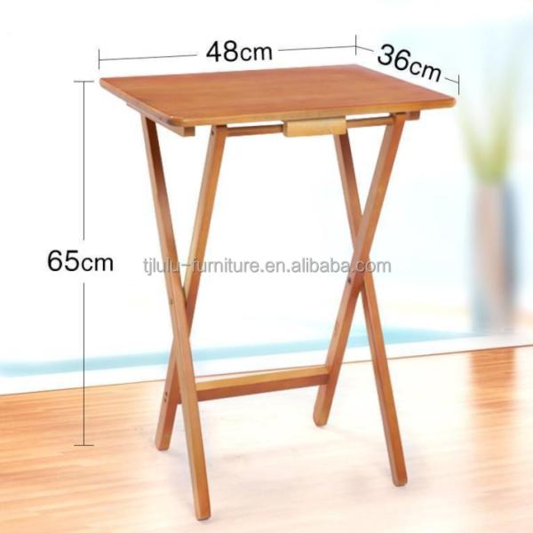 Mesa plegable de madera sólida portátil y ligera para un transporte fácil