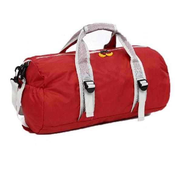 Pure Color Waterproof Nylon Foldable Weekend Travel Duffel Bag