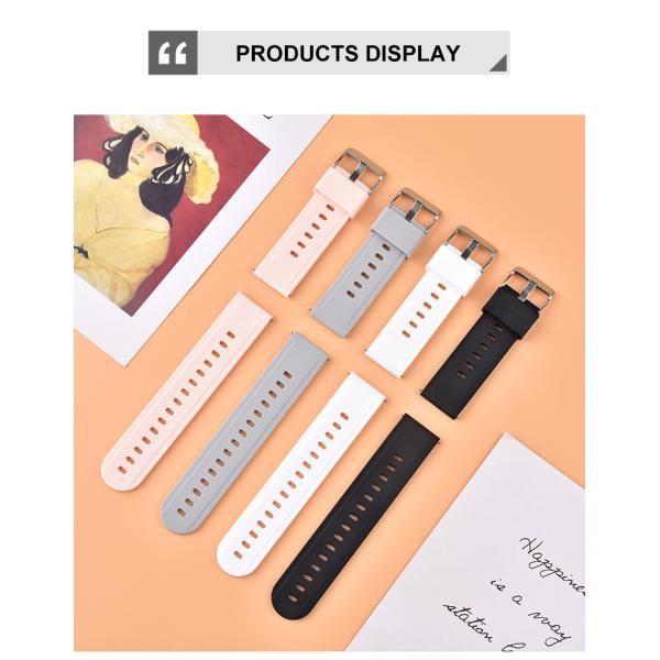 Colorful 22mm Silicone Watch Strap With Simple Stylish For Sports