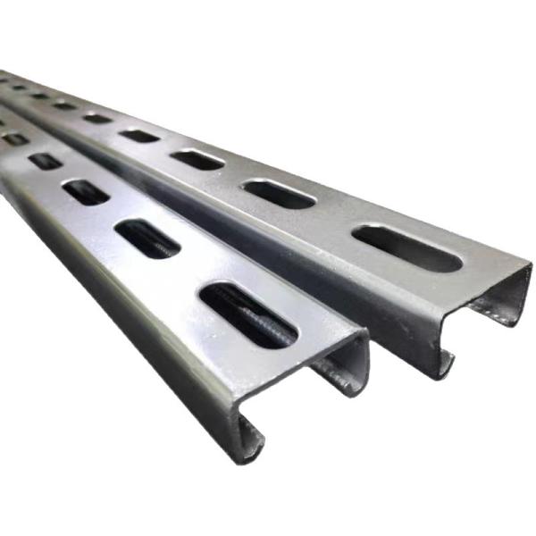 Architectural 150mm Slotted Aluminium Unistrut Channel Silver Anodized Steel