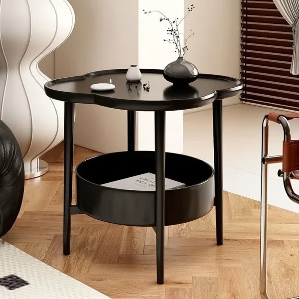 Living Room Coffee Bedside Simple Modern Side Table with Storage Shelf