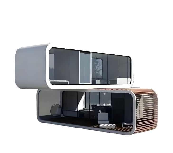 Prefab House Pod Capsule Hotel Room Steel Structure Bedroom Apple Pod Design for Villas Sleepovers Made Sandwich Panel Material