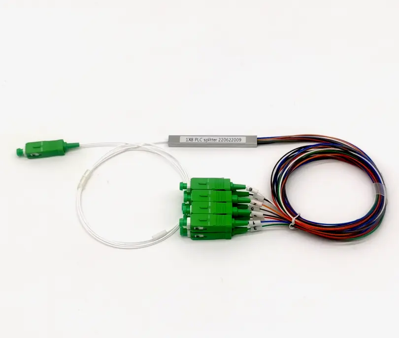Подгонянный тип трубки PLC Сплиттер 1x8 оптического волокна FTTH мини стальной