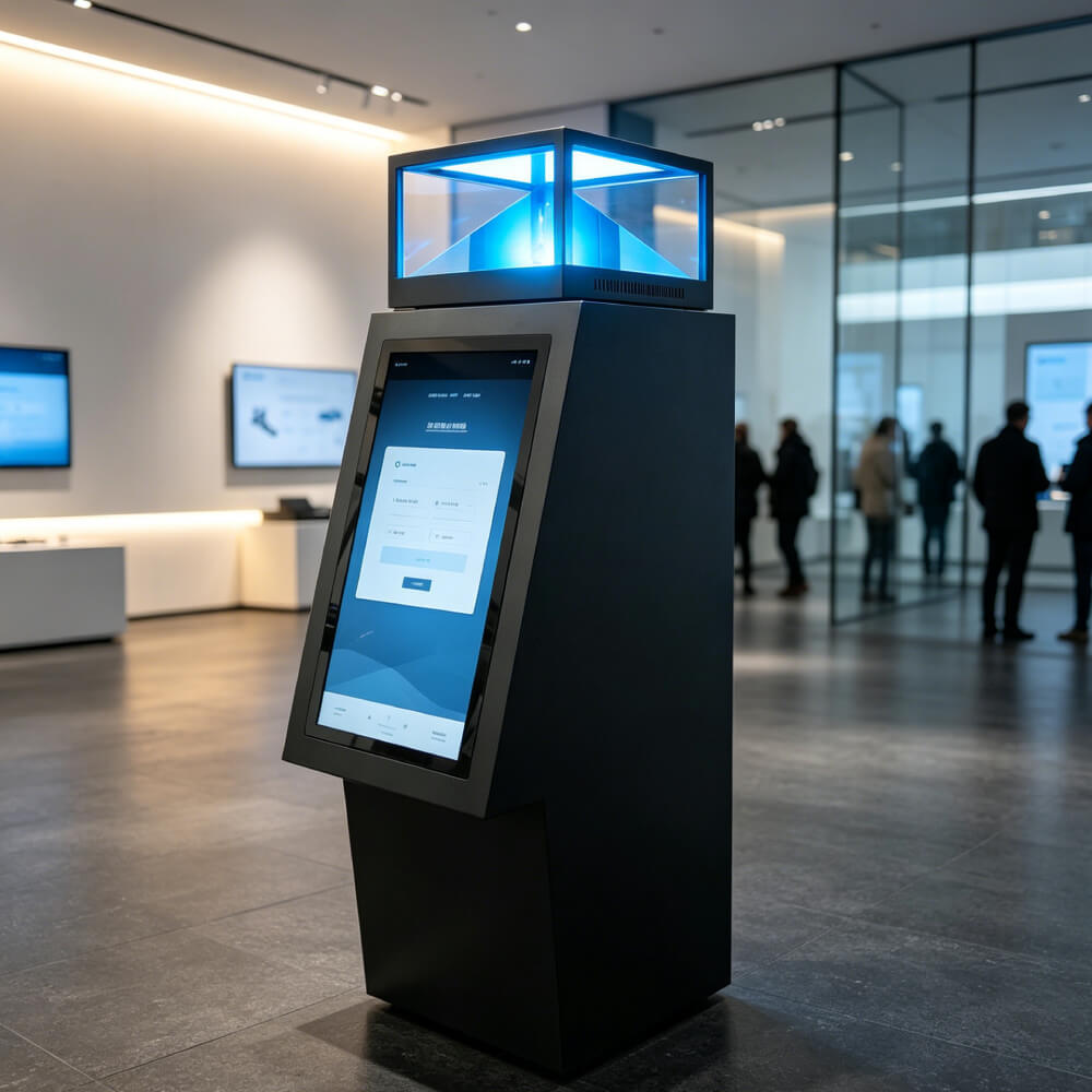 All-in-One PC LCD Touch Screen 3D Hologram Transparent Showcase for Real Estate Marketing