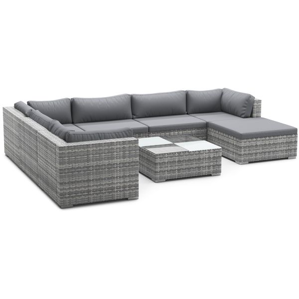 Wholesale Wicker Outdoor Sectional Lounge Set Rattan Outdoor Furniture Conversation Leisure Sofa Set
