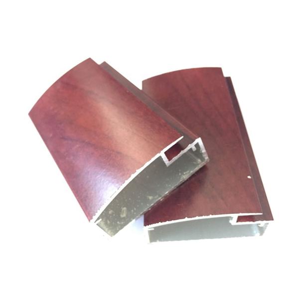 Modern Furniture Wood Grain Kitchen Cabinet T6 Door Aluminum Profile