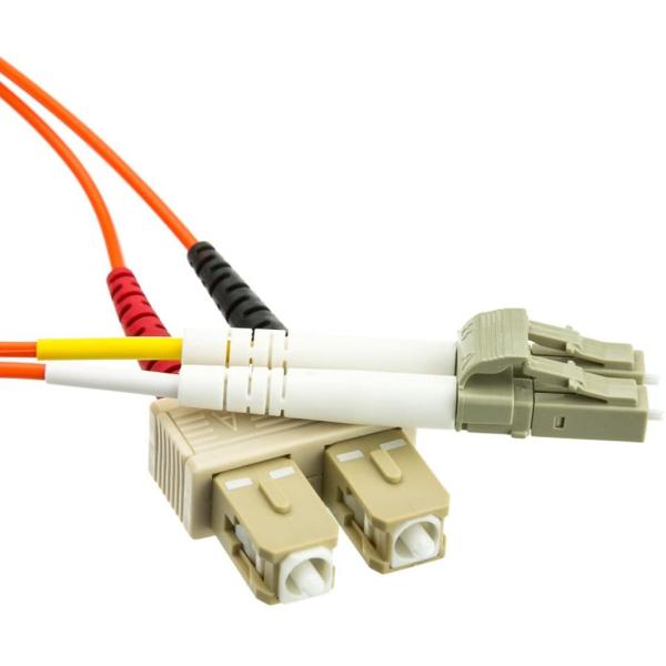 MM 50/125 62.5/125 Fiber Optic Patch Cord LSZH 2.0mm Duplex SC To LC Cable