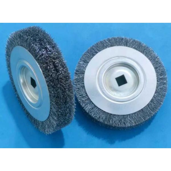 High Density 8 inch Steel Wire Wheel Brush with 40mm Square Inner Hole