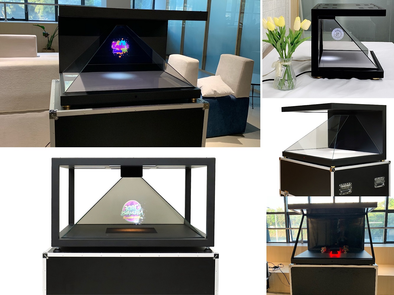 360 встали на сторону дюйм 4, который разрешения 19 дисплея Hologram степени 3d полный