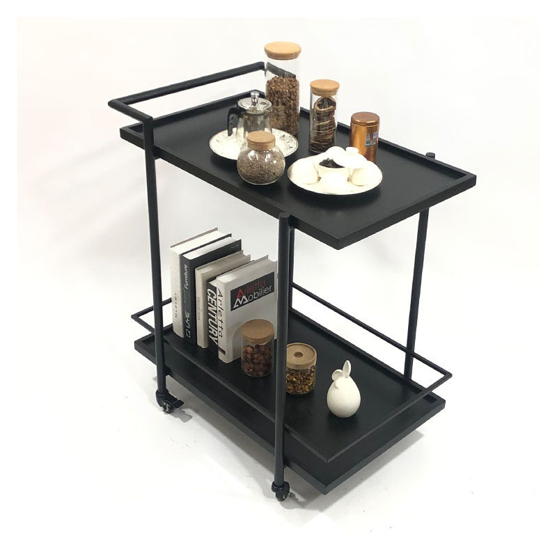 Mail Packing N 3 Tier Steel Trolley Simple Design Foldable Mini Food Serving Hotel/Tea
