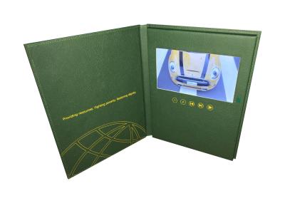 Leather Cover Custom Video Ecard Virtual Video Greeting Card For Invitation