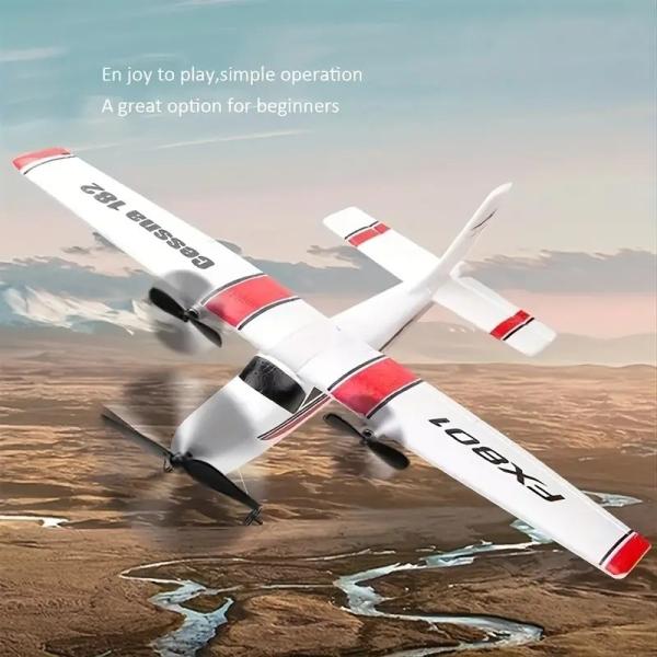 FX-801 2.4G EPP Foam RC Aircraft Plane Fixed Wing Plane Toys Commercial Drones 2CH Radio Control Fighter 182 Glider Toys