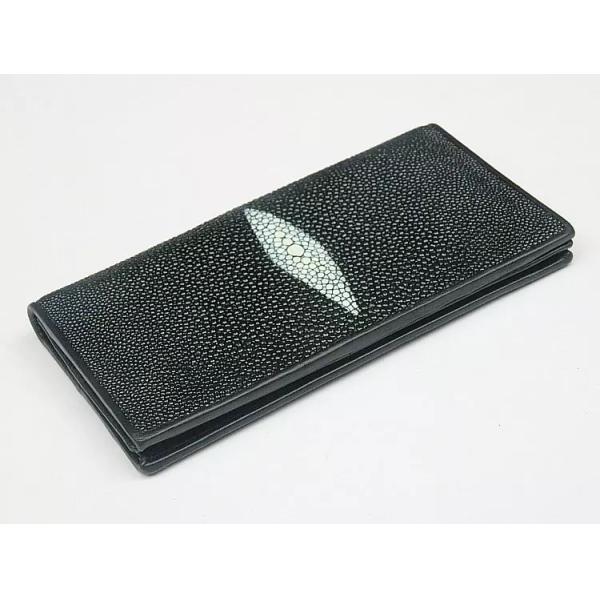 Unisex Style Authentic Stingray Skin Women Men Slim Bifold Wallet Card Bag Genuine Leather Female Male Thin Clutch Purse