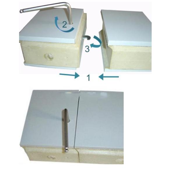 Панель PU Camlock комнаты 150mm замораживателя 42KG/M3 толстая