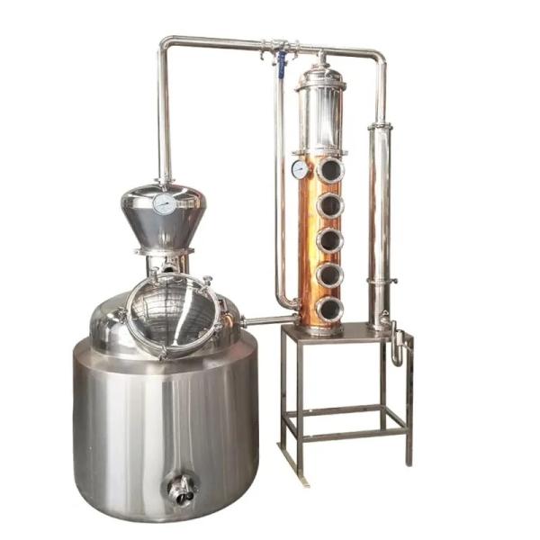 Equipamento de destilação de destilador de álcool com coluna de aço inoxidável/cobre GHO 200L