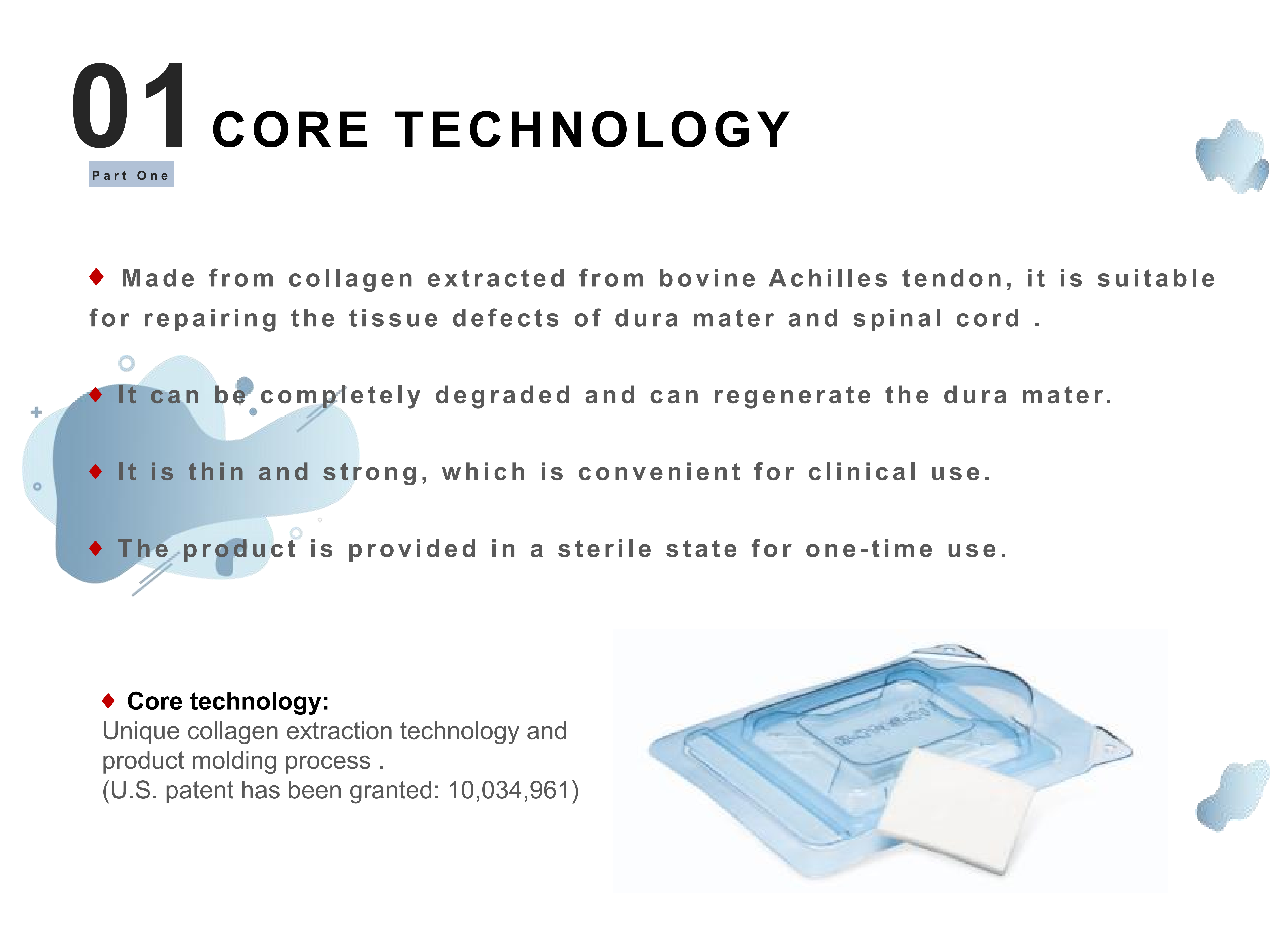 Dura Substitute Non Sutured Tissue Regeneration