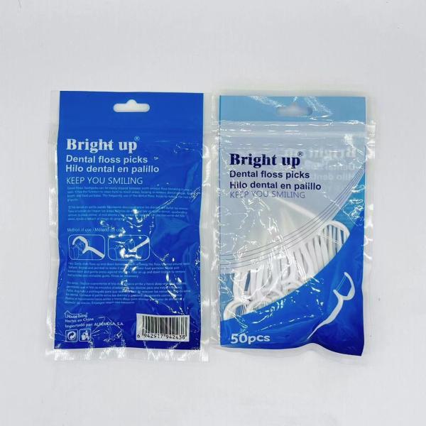 Bright Up Eco Friendly Dental Floss Toothpick Teeth Cleaning Flosser Customized Label